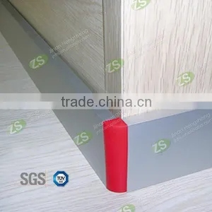 100mm Fashion Brushed Gold Aluminium Baseboard Molding thumbnail-1
