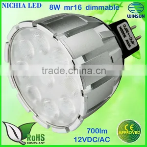 2013 Newest 12VDC/AC Led Lights Mr16 8W Led Spotlight Dimmable thumbnail-1