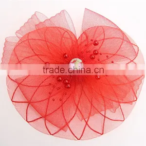 DSFC0001A High Quality Mesh With Feather Flower Fascinator Grils Hair Accessories Wholesale thumbnail-3