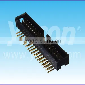 Dongguan Factory Price 2.54mm Pitch Fine Quality Dual Row Right Angle Box Header Connector thumbnail-6