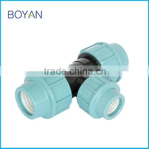 China Supplier Free Samples Hydraulic Equal PP Compression Fitting Tee Quality Choice thumbnail-3
