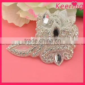 Fancy Shiny Rhinestone Appliques Iron on Sash WRA-385 thumbnail-3