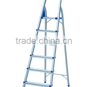 6-step Aluminium Household Ladder Folding Ladder With Handrail thumbnail-1