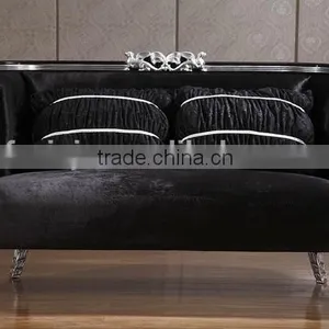 Classic Black Fabric Sofa Set / Antique Furniture Sofa Chairs YB11 thumbnail-1