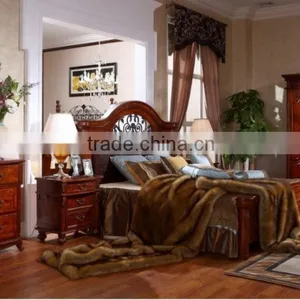 Top Sale Solid Wood American Bedroom Furniture Sets/newest Hand Carved Bedroom Furniture Designs AS6 thumbnail-1