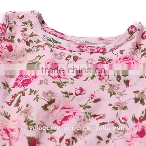 Wholesale Newborn Baby Romper Flower Cotton Open Crotch Bodysuit Infant Clothing thumbnail-3