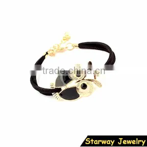 >>New Arrival SW16481 Cute Promotion Owl Charm Bracelet/ thumbnail-1