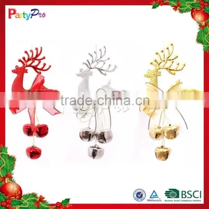 2015 Hot Sale Popular New Product Small Plastic Reindeer Christmas Bell Decoration thumbnail-1