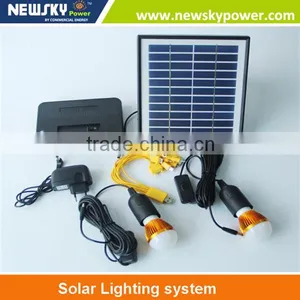 Solar Lighting System for Home Use off Grid Lighting and Cell Phone Charging Solar Light Kit thumbnail-1