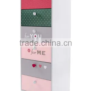 Kids Clothes Toy Storage Wooden Living Room Cabinet With Drawers thumbnail-1
