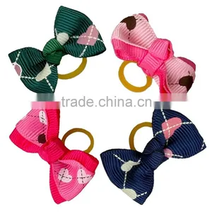 Wholesale Rubber Band Dog Cat Puppy Hearth Pattern Hair Bows thumbnail-2