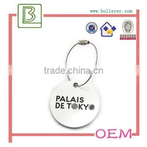 Round Metal Custom Paint Logo Design Key Chain thumbnail-2