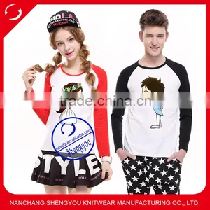 Custom Printed Love Couple T-shirt Design Wholesale China thumbnail-1