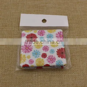 Custom Mini PU Leather Mirror Pocket/flowers Pocket Mirror/ Cosmetic Mirror for Promotion Gifts Supplier's Choice thumbnail-6