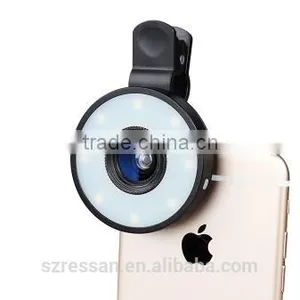 Universal Clip-On Selfie LED Light With Colored Filters And Camera Lens Kit For Smart Phones Tablets thumbnail-4