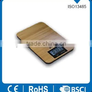 Fashionable Digital Kitchen Weighing Scale XY-8023 NATURE BAMBOO PLATFORM thumbnail-1
