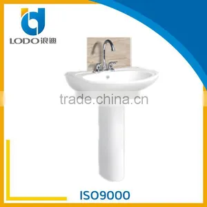 Henan Lodo Modern Colored Ceramic Pedestal Basin thumbnail-1