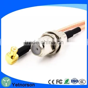 RF Coaxial Coax Cable F Female to MCX Male Right Angle RG316 6'' thumbnail-3