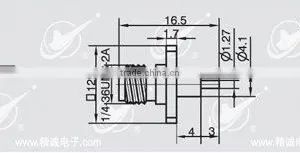 SMA Connector With Flange Mount,micro-strip thumbnail-1