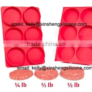 6 in 1 Silicone Burger Press Patty Maker. Silicone Freezer Container Tray thumbnail-4