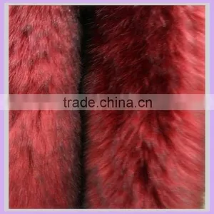 100% Acrylic Faux Fur Textile Fabric for Clothing Tip Print Red thumbnail-5