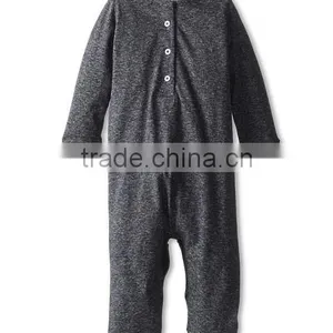 Autumn Romper Baby Boys Solid Color Simple Print Coverall Romper China thumbnail-2