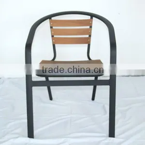 Restaurant Furniture Ourdoor Good Quality Relaxing Wooden Aluminum Chair YC008 thumbnail-2