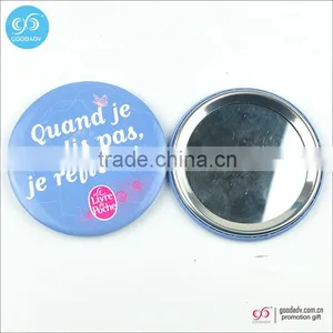 China Manufacturer Wholesale Tin Fancy Make up Mirror Custom Print Pocket Mirror thumbnail-5