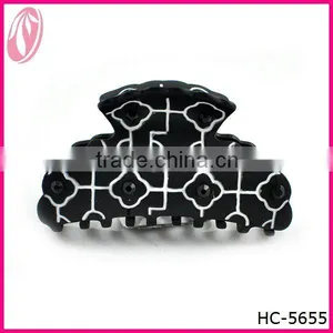 Russia Fashion Hair Accessories Pure White Plastic Hair Claw thumbnail-1