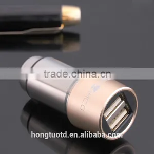 Universal Promotional High Quality Metal Car Quick Charger With Dual 2 Cable Usb thumbnail-2