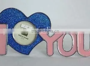 Lovely I LOVE YOU Metal Pewter Zinc Alloy Home Decorative Photo Frame thumbnail-2