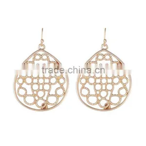 Crystal Fashional Beautiful Decorative Golden Mesh Earring Wholesale J11033F01 thumbnail-3