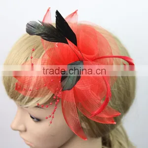 Wholesale Bridal Wedding Party Flower Fascinator Pin Hair Brooch Headband Women thumbnail-1