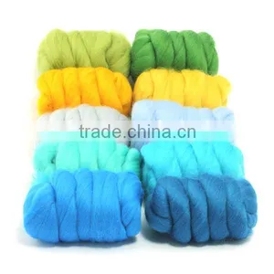 Merino Wool Roving Dyed Wool Tops for Sale thumbnail-1