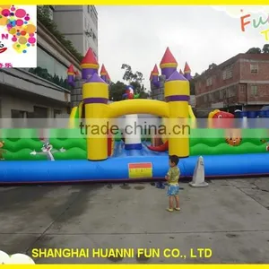 Inflatable Jump Castle/ Inflatable Air Bouncer Trampoline With Slide thumbnail-4