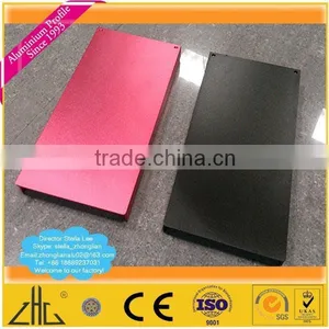 Wow!! Custom Design Factory Powder Coated Black Matt Aluminium Frame Punching Holes/powder Coating Black Matt Aluminium Profile thumbnail-1
