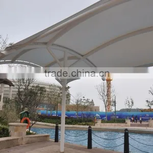 PVDF Tensile Fabric Architecture Membrane Structure River Corridor PVC Canopy Awning Walkway thumbnail-1