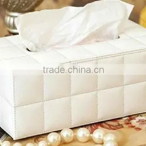 Top-grade Leather pu White Tissue Box thumbnail-1