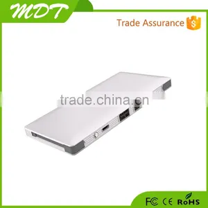 High Quality Real Capacity Slim 10000mah Lithium Polymer Power Bank With Built in Charging Cable thumbnail-3