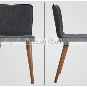 Black Fabric Wooden Dining Chairs thumbnail-2