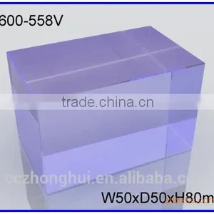 2016 Beautiful Purple Clear Crystal Cube thumbnail-1