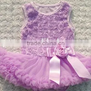 Pink Super Nice Summer Infant Dress Rose Flower Summer Infant Dress thumbnail-3
