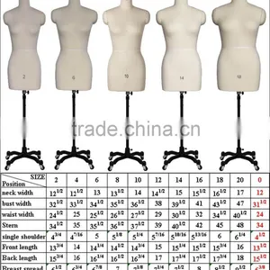 Professional Pinnable Female Dress Form Tailoring Mannequin With Magnetic Shoulder thumbnail-1
