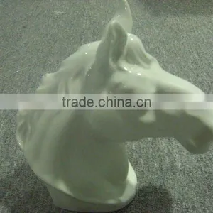 White Porcelain Horse Head thumbnail-1