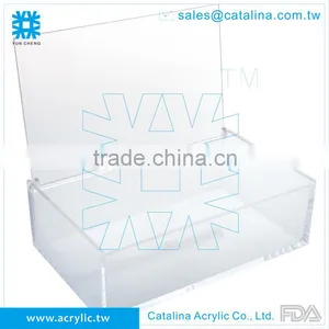 Hand Made Clear Acrylic Tea Coffee Bag Box Organizer thumbnail-6