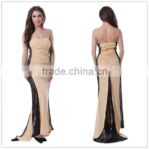 The Most Popular Design Long Style Elegent Ladies Strapless Prom Dress With Low Back thumbnail-1