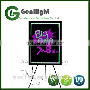 Acrylic Sparkle Neon SMD 5050 RGB Board LED Illuminated Chalkboard Sign thumbnail-2