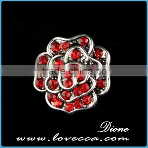 Small Order Best Price Women Fashion Real Flower Crystal Metal Buttons thumbnail-6
