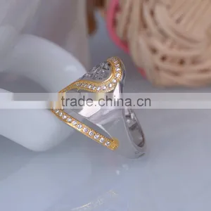 925 Sterling Silver Net Shaped Letter s Ring With Gold Plated for Women thumbnail-3
