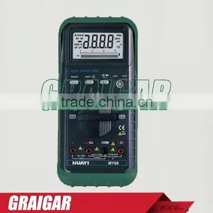 MY68 Handheld LCD Auto Range DMM Digital Multimeter DC AC Voltage Current Ohm Capacitance Frequency Meter Tester thumbnail-1